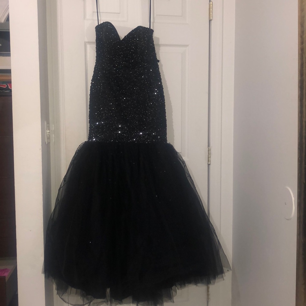 Mori Lee Paparazzi Black Jeweled Mermaid Gown